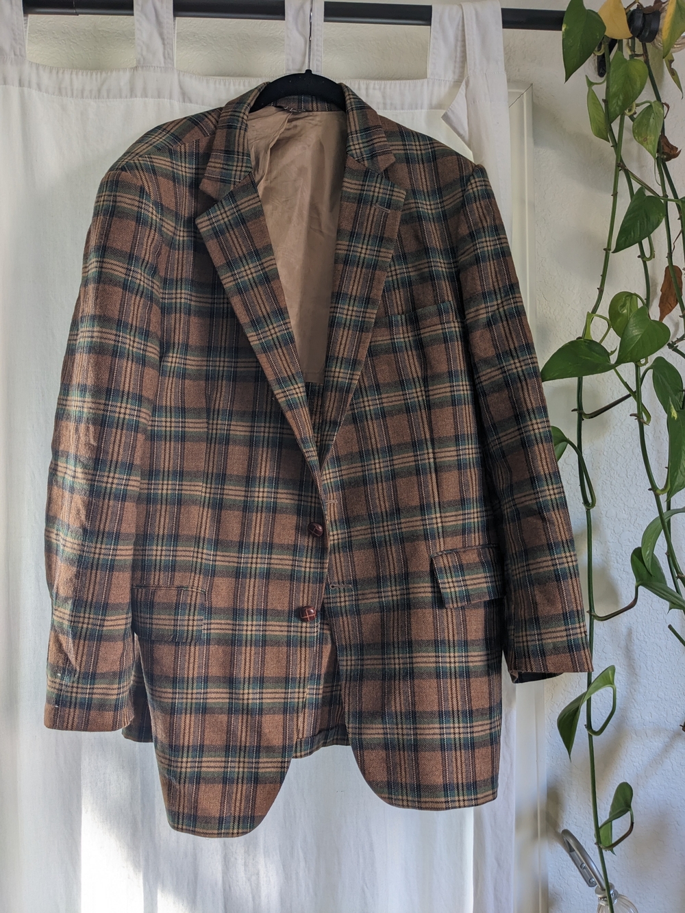Vintage Men's Plaid Blazer